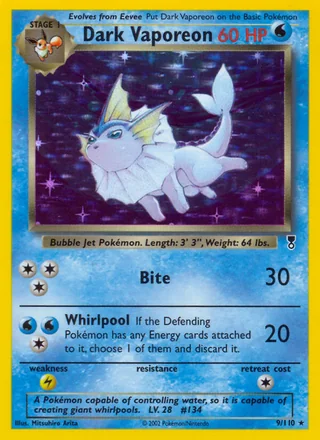 Dark Vaporeon, Legendary Collection