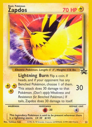Zapdos, Wizards Black Star Promos