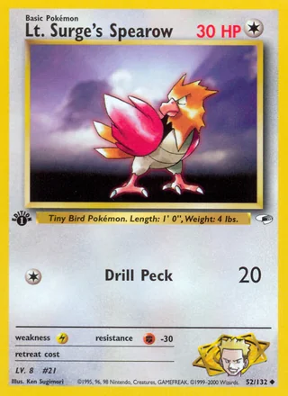 Lt. Surge's Spearow, Gym Heroes
