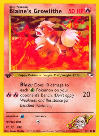 Blaine's Growlithe, Gym Heroes