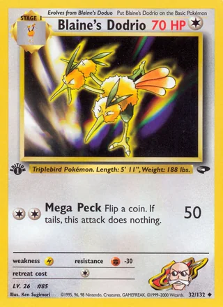 Blaine's Dodrio, Gym Challenge