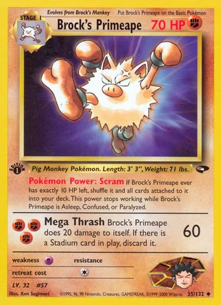 Brock's Primeape, Gym Challenge