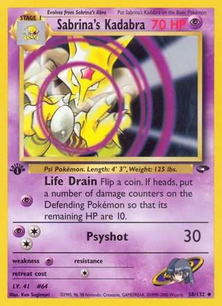 Sabrina's Kadabra, Gym Challenge