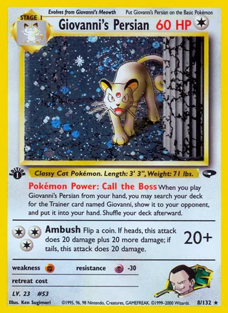 Giovanni's Persian, Gym Challenge
