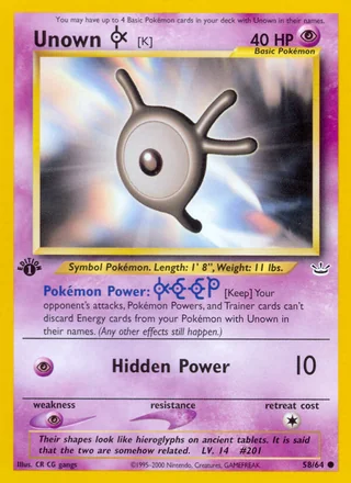Unown [K], Neo Revelation