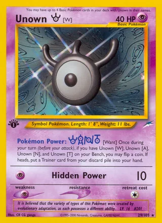 Unown [W], Neo Destiny
