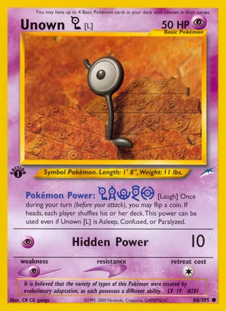 Unown [L], Neo Destiny
