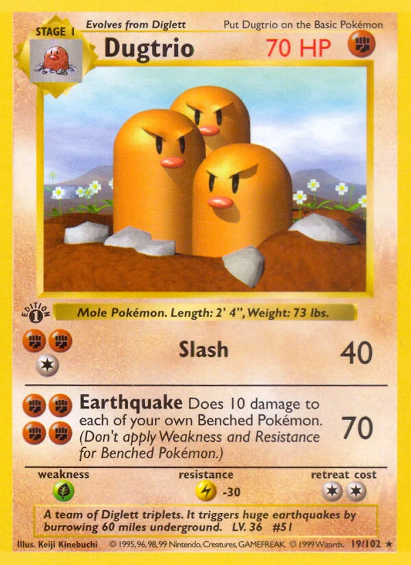 Dugtrio, Base