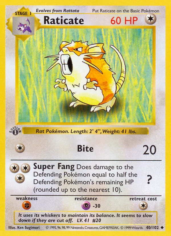 Raticate, Base