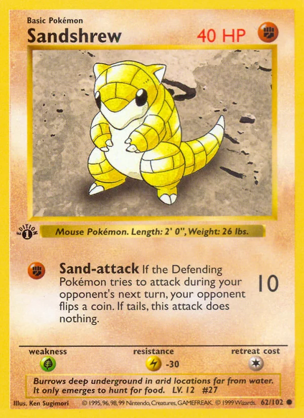 Sandshrew, Base