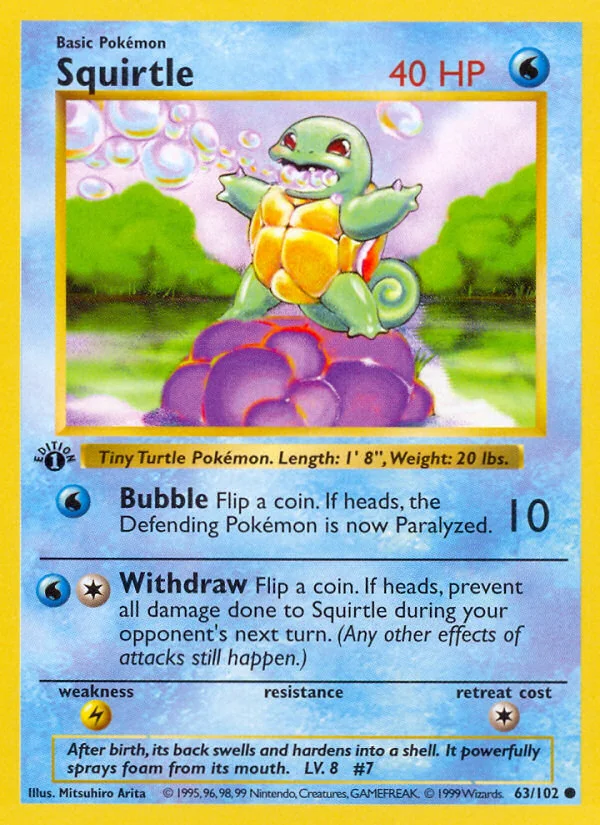 Squirtle, Base