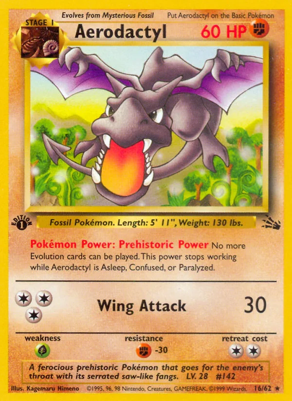Aerodactyl, Fossil