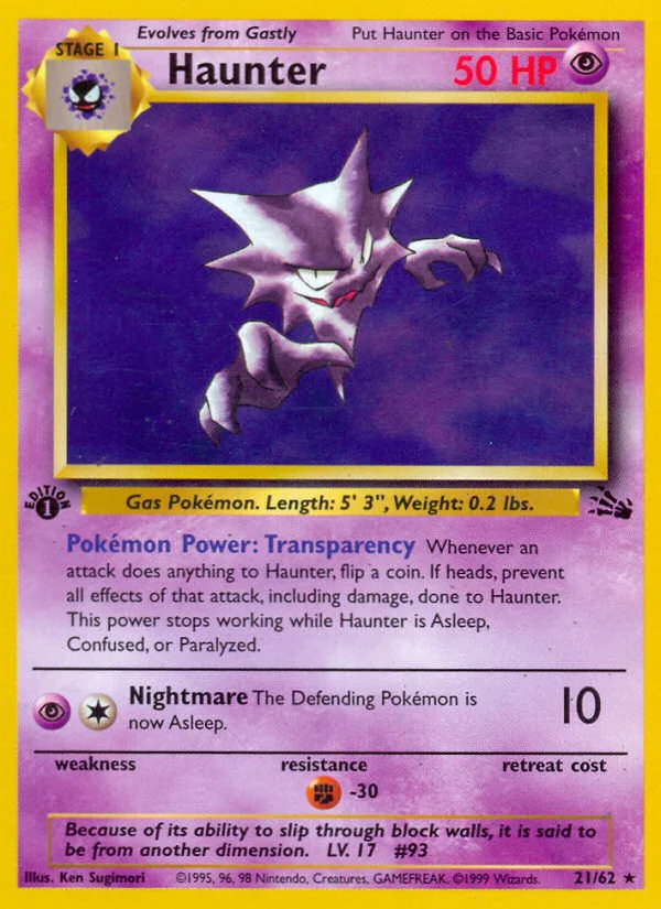 Haunter, Fossil