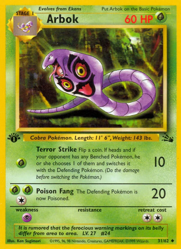 Arbok, Fossil