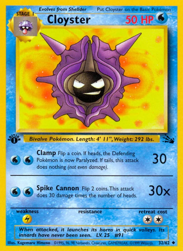 Cloyster, Fossil