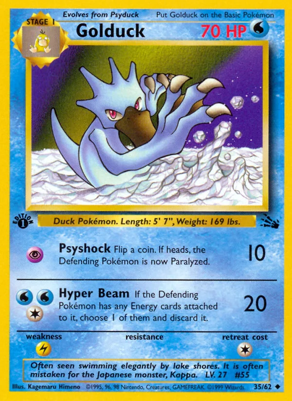Golduck, Fossil
