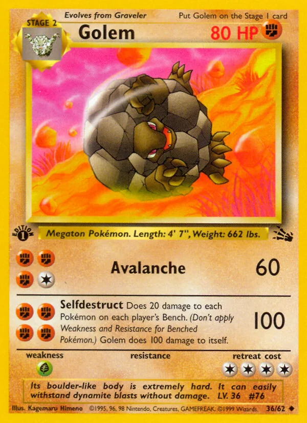 Golem, Fossil