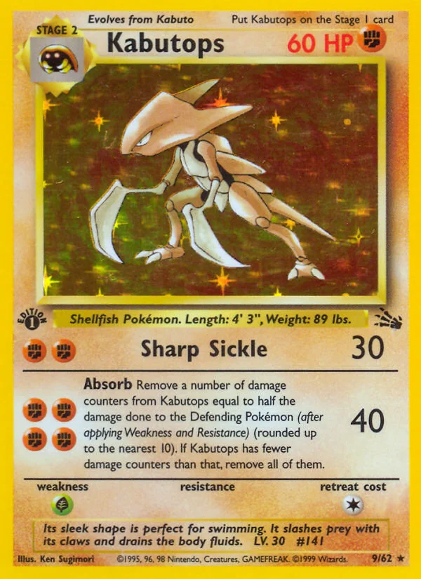 Kabutops, Fossil