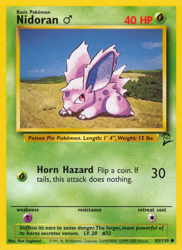 Nidoran ♂, Base Set 2