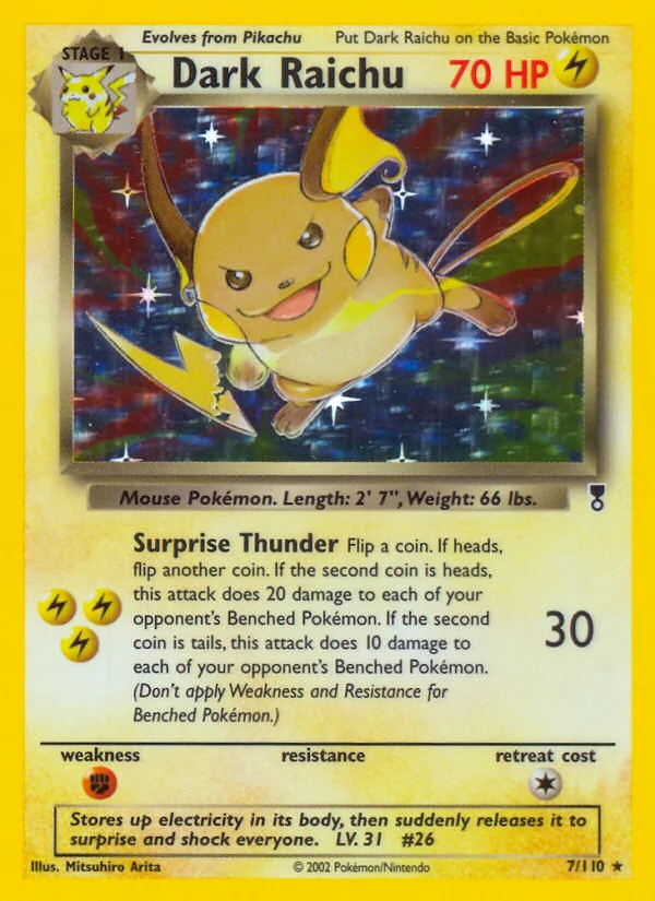 Dark Raichu, Legendary Collection