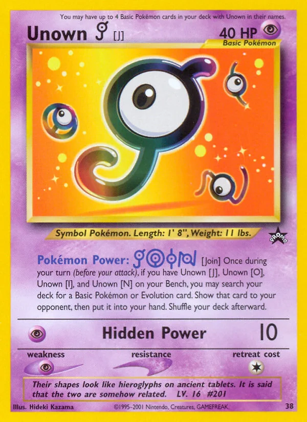 Unown [J], Wizards Black Star Promos
