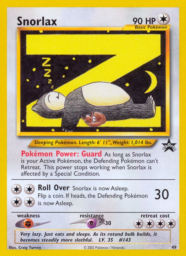 Snorlax, Wizards Black Star Promos