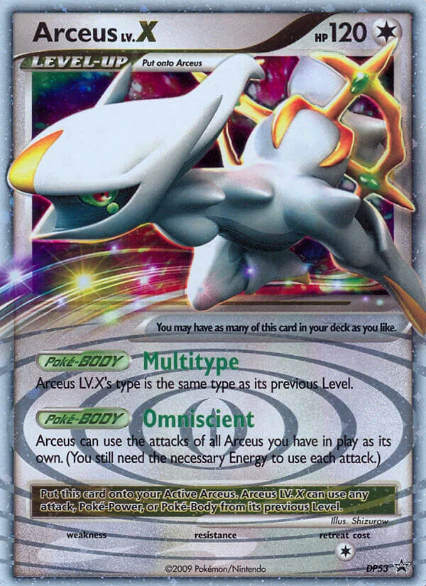 Arceus LV.X, DP Black Star Promos