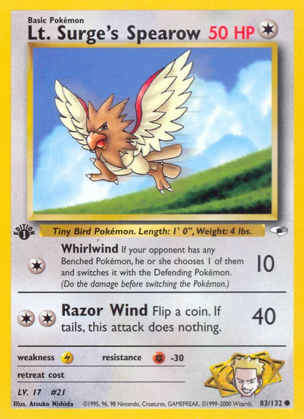 Lt. Surge's Spearow, Gym Heroes