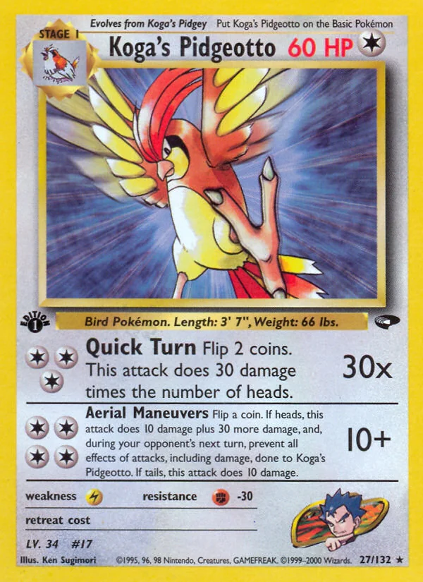 Koga's Pidgeotto, Gym Challenge