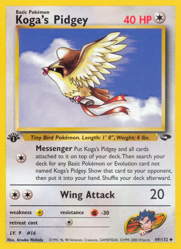 Koga's Pidgey, Gym Challenge