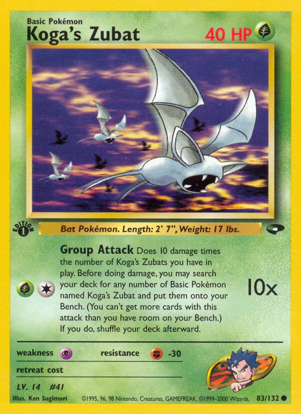 Koga's Zubat, Gym Challenge