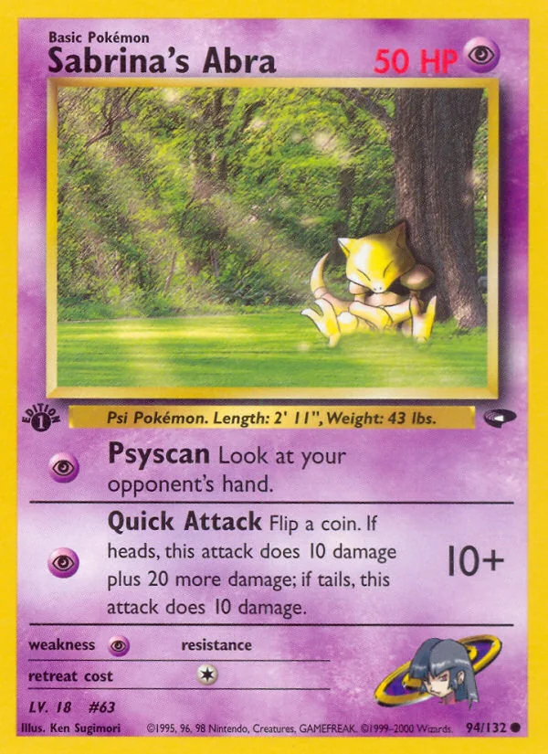 Sabrina's Abra, Gym Challenge