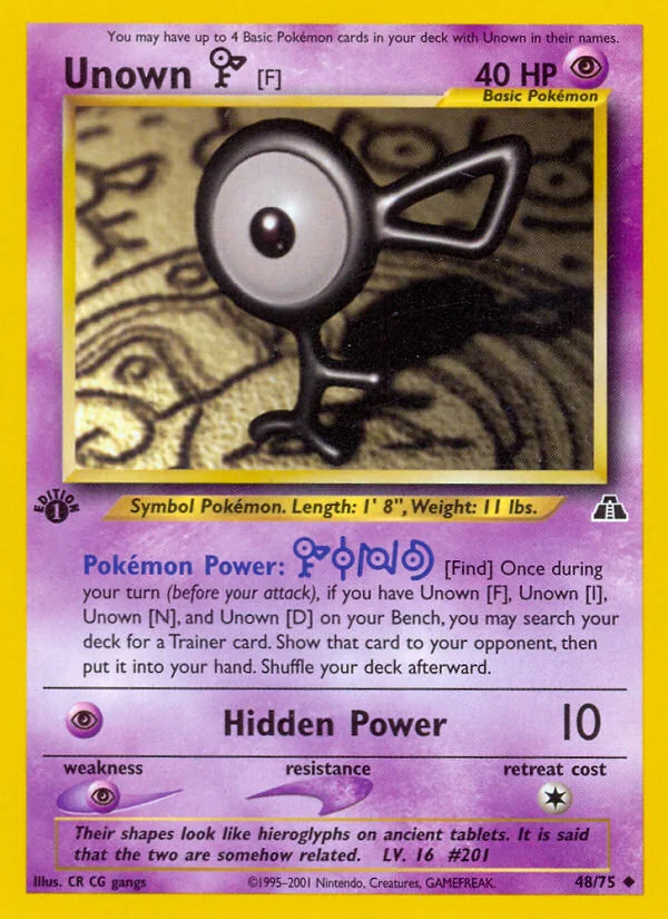Unown [F], Neo Discovery