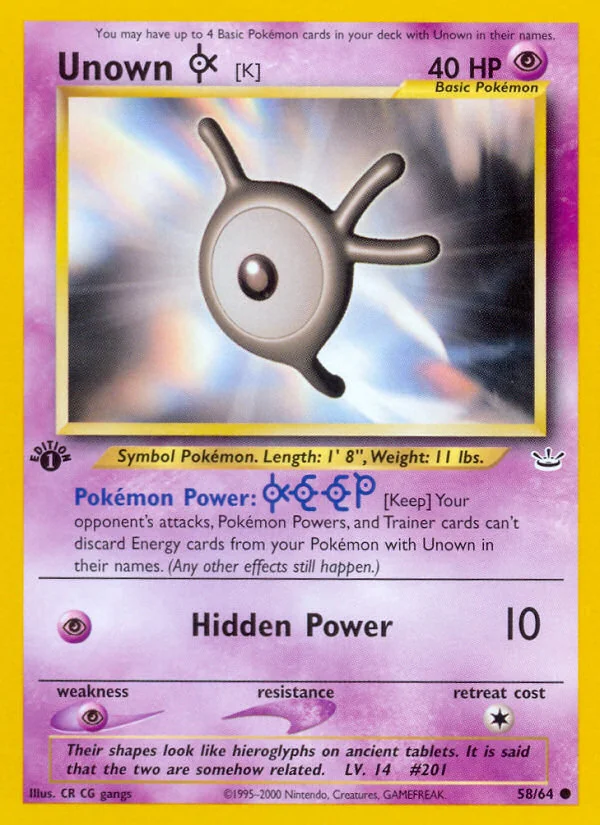 Unown [K], Neo Revelation