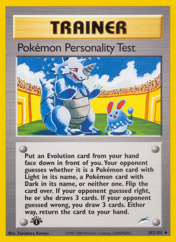 Pokémon Personality Test, Neo Destiny