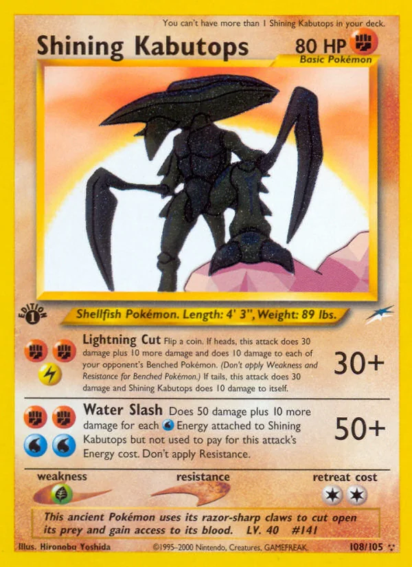 Shining Kabutops, Neo Destiny