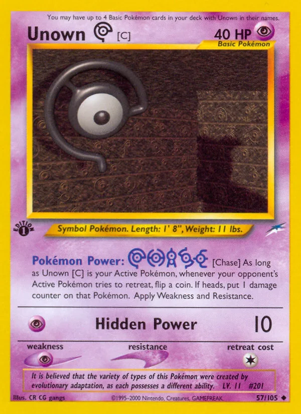 Unown [C], Neo Destiny