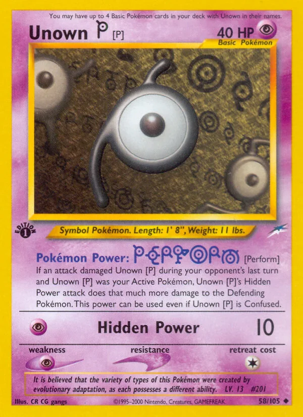 Unown [P], Neo Destiny