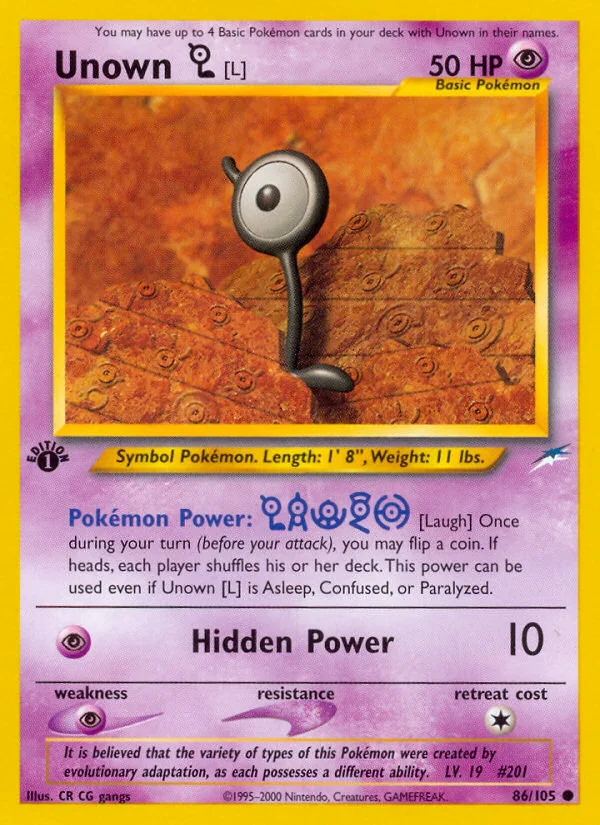 Unown [L], Neo Destiny