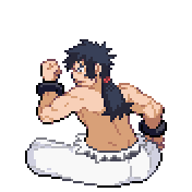 Pixelart: Bruno, członek Elitarnej Czwórki z Indigo Plateau, na przezroczystym tle.