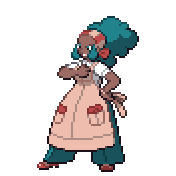 Pixelart: Lenora, lider sali z Nacrene City, na przezroczystym tle.