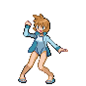 Pixelart: Misty z gier HeartGold i SoulSilver na przezroczystym tle.