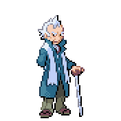 Pixelart: Pryce, lider sali z Mahogany Town, na przezroczystym tle.