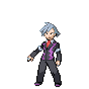 Pixelart: Steven Stone, mistrz regionu z Ever Grande City, na przezroczystym tle.