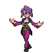 Pixelart: Will, członek Elitarnej Czwórki z Indigo Plateau, na przezroczystym tle.